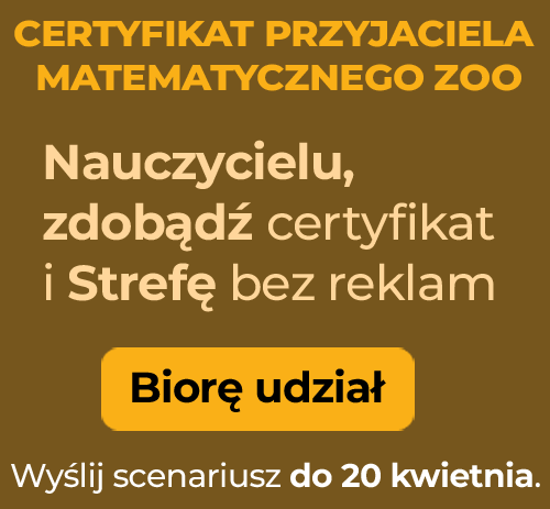 Certyfikat Przyjaciela Matematycznego ZOO