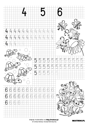 Piszemy cyfry karty pracy PDF do druku