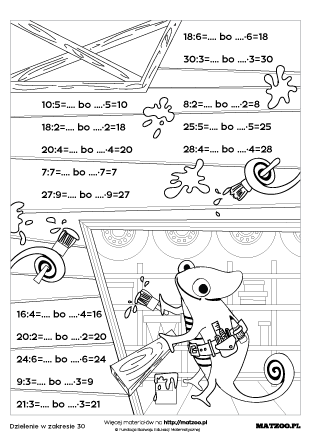 Poznajemy dzielenie karty pracy PDF do druku