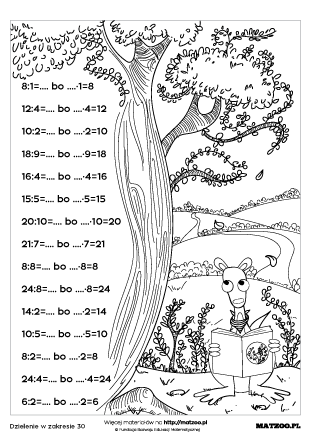 Poznajemy dzielenie karty pracy PDF do druku